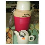 VINTAGE LIPTON TEA THERMOS & PITCHER