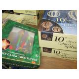 LASER CHRISTMAS TREE TOPPER & 2 2pks 10" SPHERES