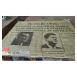 1963 KENNEDY ASSASINATION NEWS PAPER