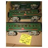 AMERICAN FLYER TIN MODEL TRAIN PASSENGER CARS