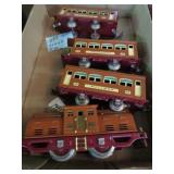 252 LLIONEL MODEL TRAIN SET -- CARS & ENGINE