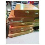 6-- WOODEN CIGAR BOXES