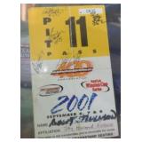 SIGNED WINSTON CUP PIT PASS