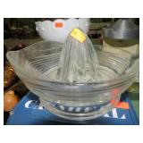 JUICER & MILK GLASS COMPOTE