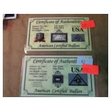 1 GRAIN & 1 GRAM SILVER BARS