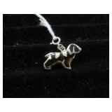 DOG CHARM MARKED STERLING SILVER