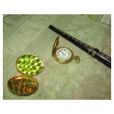 POCKET WATCH, RINGS 7 POCKET ASHTRAY