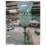 CANDLE HOLDER W/ CRYSTAL PRYSMS