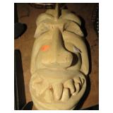 CARVED WOOD AFRICAN MASK