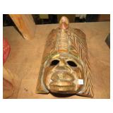 CARVED WOOD AFRICAN MASK