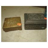 BRASS & SILVERPLATE TRINKET BOXES