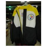 STEELERS FOOTBALL COAT W/ HOOD  -- L
