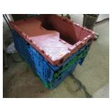 4-- FLIP TOP STORAGE TUBS