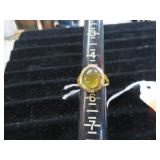 RING W/ STONE MARKED STERLING SILVER -- 5