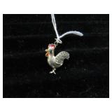 CHICKEN CHARM MARKED STERLING SILVER
