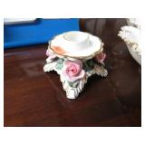 DRESDEN PORCELAIN DISH & CANDLE HOLDER