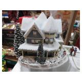 LIGHTED HAWTHORN VILLAGE HOUSE