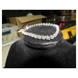 STERLING SILVER & CZ TENNIS BRACELET
