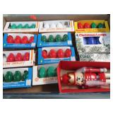 CHRISTMAS LIGHT BULBS & NUTCRACKER