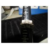 STERLING SILVER MASONIC RING --SZ 9