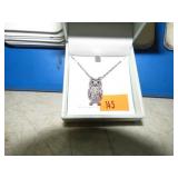 STERLING SILVER OWL NECKLACE