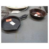 2--MINIATURE CAST IRON SKILLETS