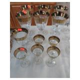 GOLD RIMMED STEMWARE