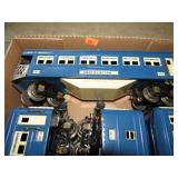 4-- LIONEL BABY  BLUE COMET TRAIN CARS