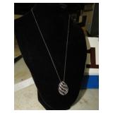 STERLING SILVER & DIAMOND NECKLACE