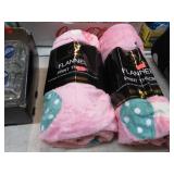 2-- FLANNEL THROW BLANKET