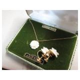 GOLD FILLED NECKLACE & EARRINGS