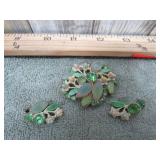 VINTAGE PIN & EARRINGS