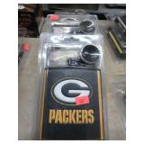 4-- NFL FOOTBALL PACKERS FLASKS