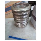 8-- STERLING SILVER RIMMED COASTERS