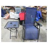FOLDING LOUNGE CHAIR & TABLE