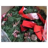 CHRISTMAS WREATH & ASSORTED DECORATIONS