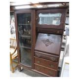 ANTIQUE OAK SECRETARY BOOKCASE
