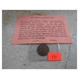 1909 LINCOLN HEAD CENT