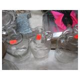 3-- VINTAGE VINEGAR BOTTLES