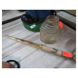 INK WELL & LETTER OPENER