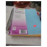 2-- 5 SUBJECT SPIRAL NOTEBOOKS