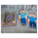 MINECRAFT BOOK, FIGURE & POP-IT FIDGIT TOY