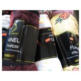 3-- FLANNEL THROW BLANKETS