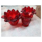 RED GLASS BOWLS