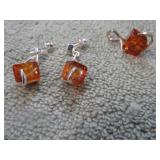 STERLING SILVER PENDANT & EARRINGS