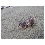 STERLING SILVER EARRINGS W/ STONE