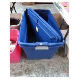 2-- STORAGE TUBS W/ LIDS