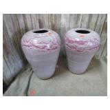 PAIR-- POTTERY VASES