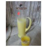 WEST VIRGINIA GLASS PITCHER & CUP