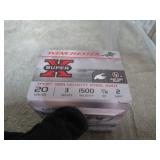 25- WINCHESTER 20ga 3" #2 STEEL SHOTGUN SHELLS